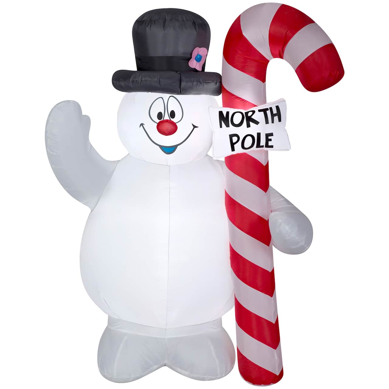5ft. Airblown® Inflatable Christmas Frosty Hugging North Pole Sign